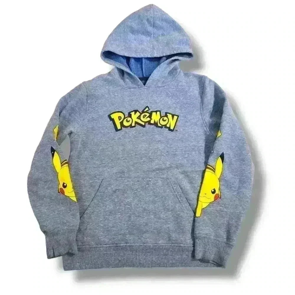 Pokeman Pikachu Graphic Pullover Hoodie. Youth size M #183